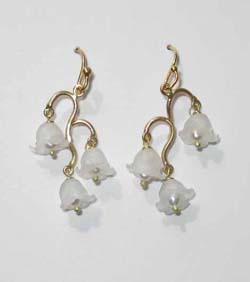 Dainty Lily of the Valley Earrings